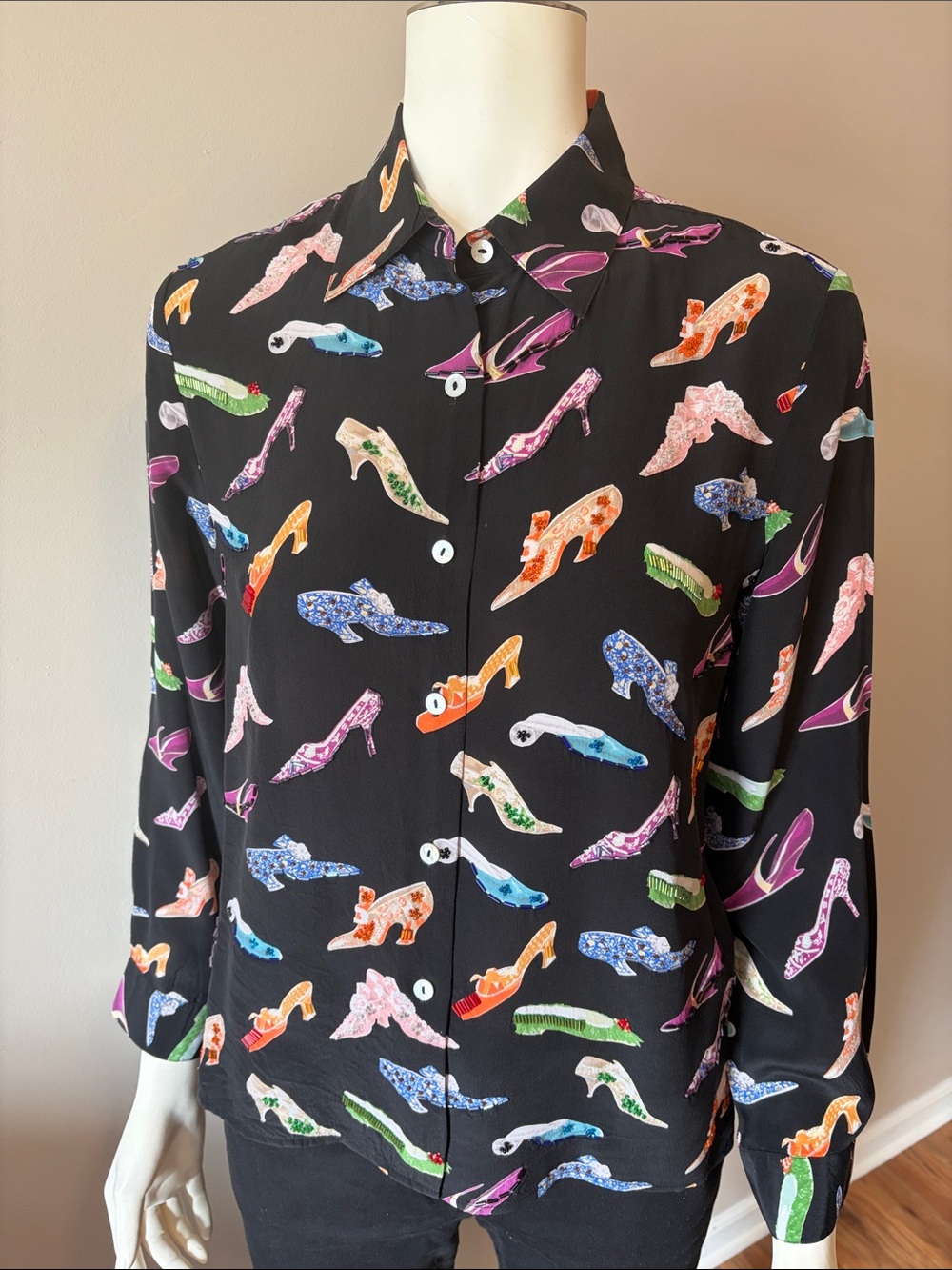 Nicole Taylor Silk Beaded Blouse